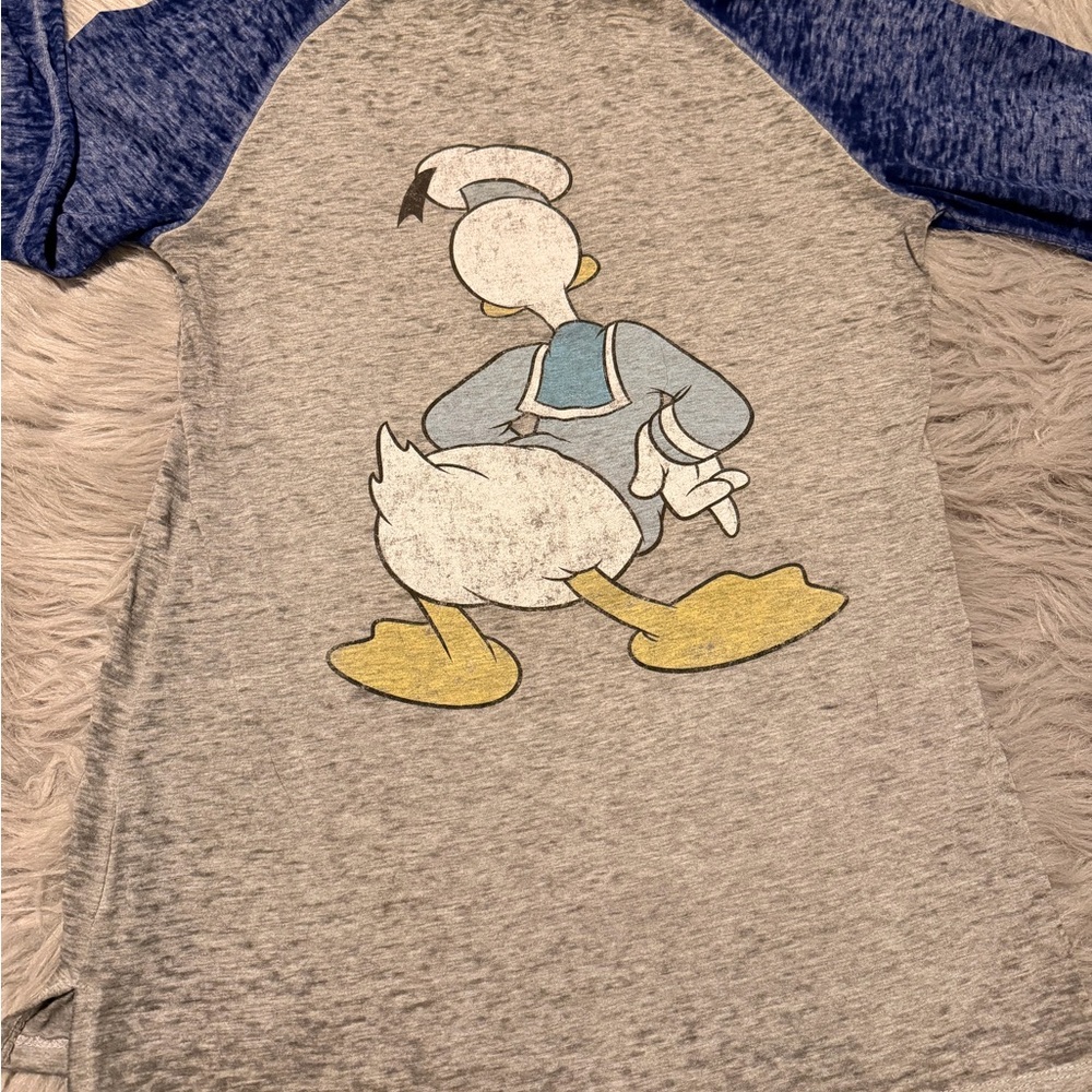 Disney Donald Duck Blue and Gray Long Sleeve Tee - Picture 5 of 5